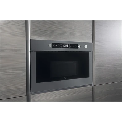 Whirlpool AMW 439/IX 750W 22L inox beépíthető mikrohullámú sütő