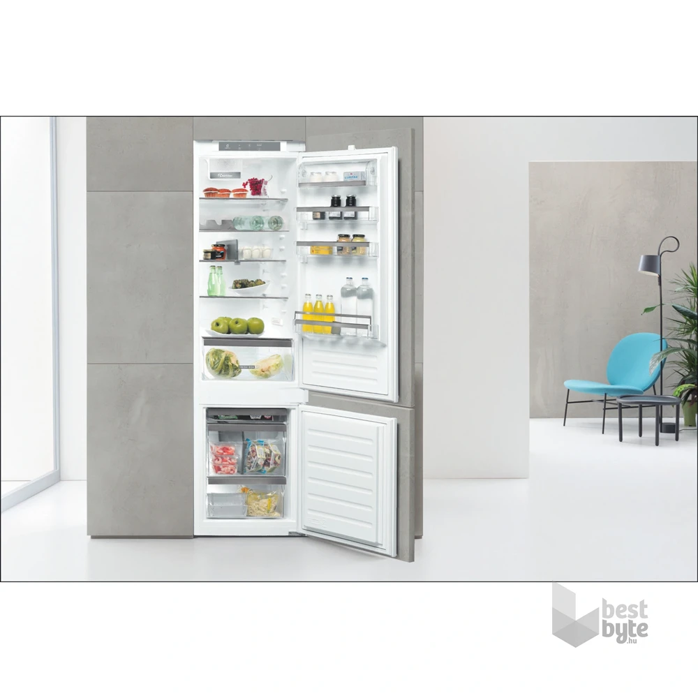 Whirlpool ART 9811 SF2 alulfagyasztós, beépíthető, Hűtő:227L, Fagyasztó:79L, Stop frost hűtőszekrény