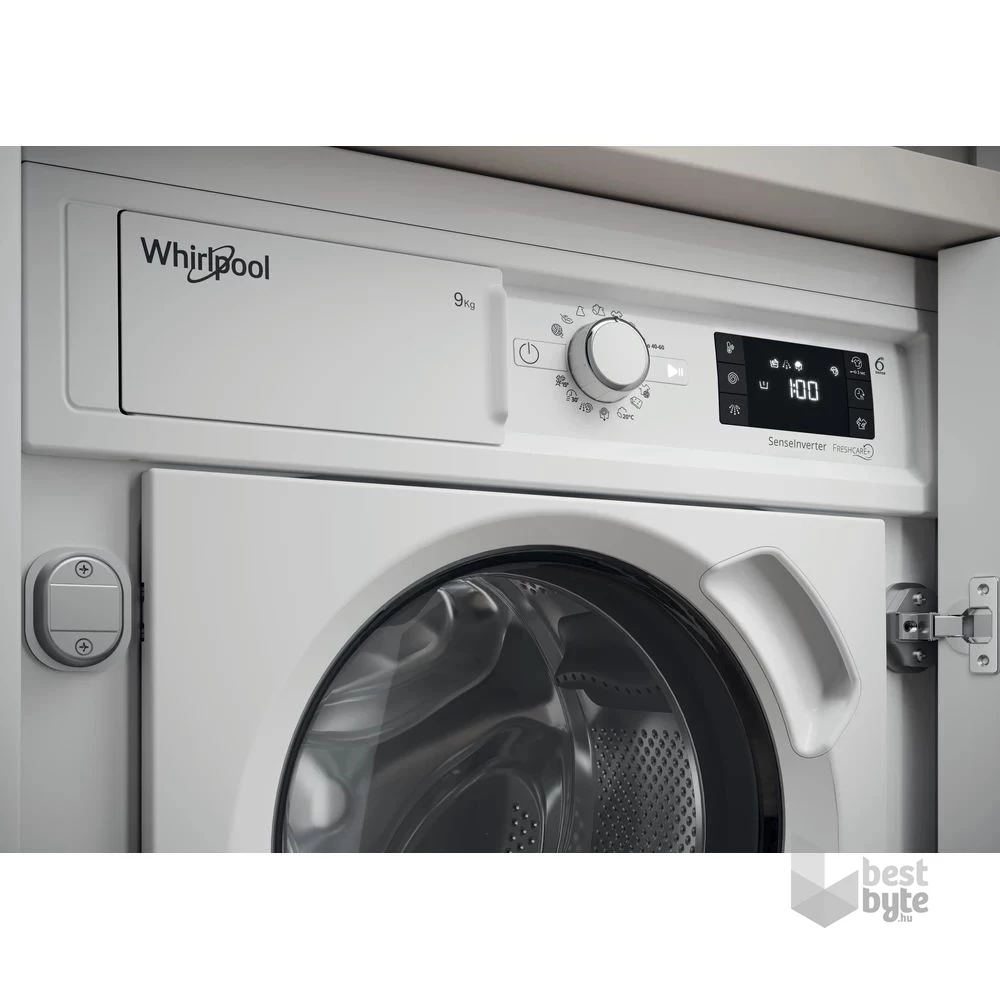 Whirlpool BI WMWG 91484E EU fehér, elöltöltős, max.1400ford., 9 kg, beépíthető mosógép