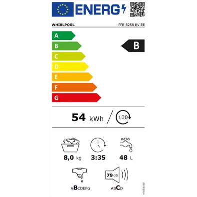 Whirlpool FFB 8258 BV EE elöltöltős mosógép