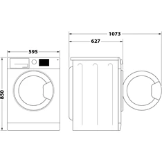 Whirlpool FFB 8489 WV EE fehér, elöltöltős, max.1400ford., 8 kg, mosógép