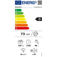 Whirlpool FFD 8638 BV EE fehér, elöltöltős, max.1400ford., 8 kg, mosógép