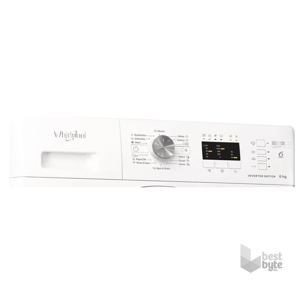 Whirlpool FFL 6238W EE fehér, elöltöltős, max.1200ford., 6 kg, mosógép