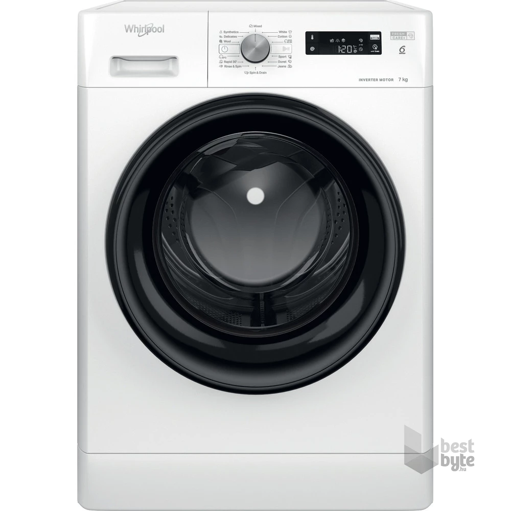 Whirlpool FFS 7259 B EE fehér, elöltöltős, max.1200ford., 7 kg, mosógép