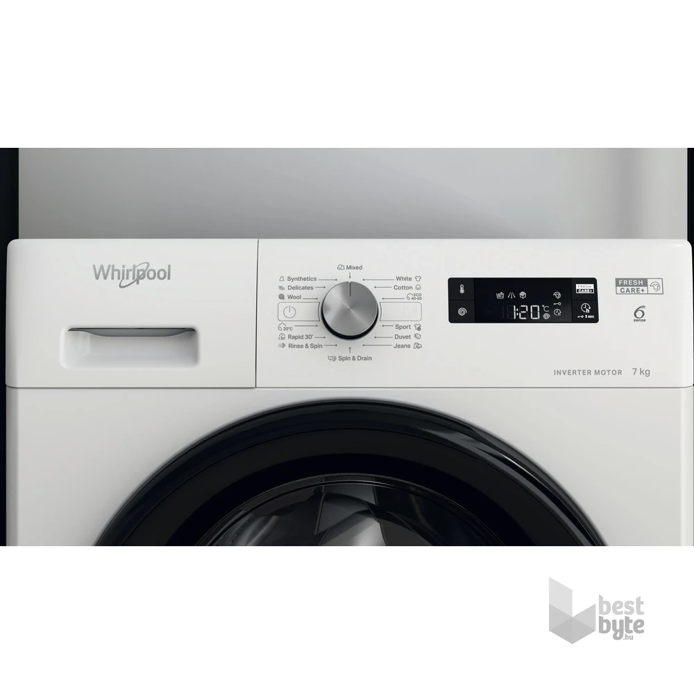 Whirlpool FFS 7259 B EE fehér, elöltöltős, max.1200ford., 7 kg, mosógép