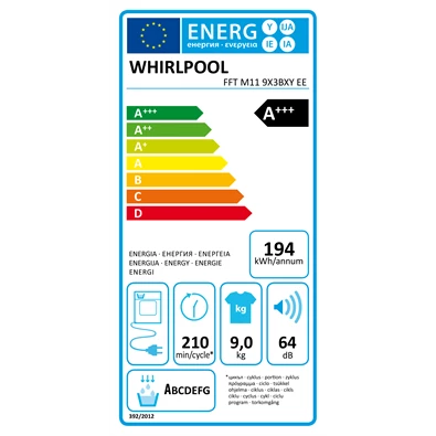 Whirlpool FFT M11 9X3BXY EE 9 kg hőszivattyús szárítógép