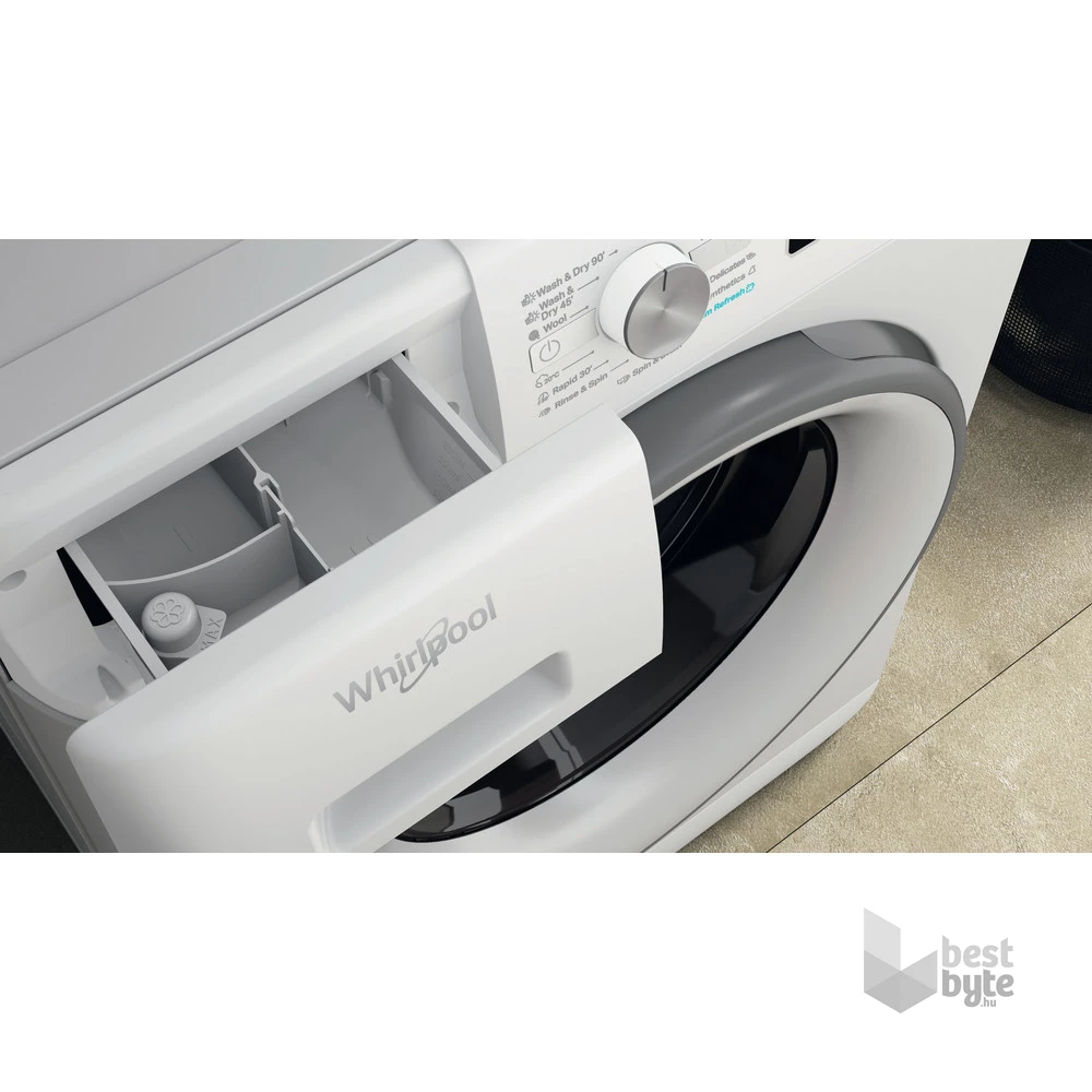 Whirlpool FFWDB 864369 SV EE fehér, elöltöltős, max.1400ford., 8 kg/6 kg, mosó-szárítógép
