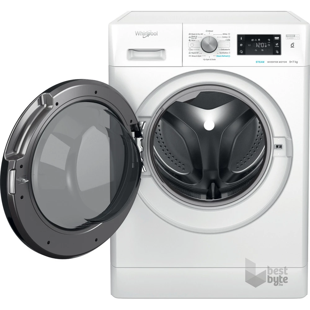 Whirlpool FFWDB 976258 BV EE fehér, elöltöltős, max.1600ford., 9 kg/6 kg, mosó-szárítógép