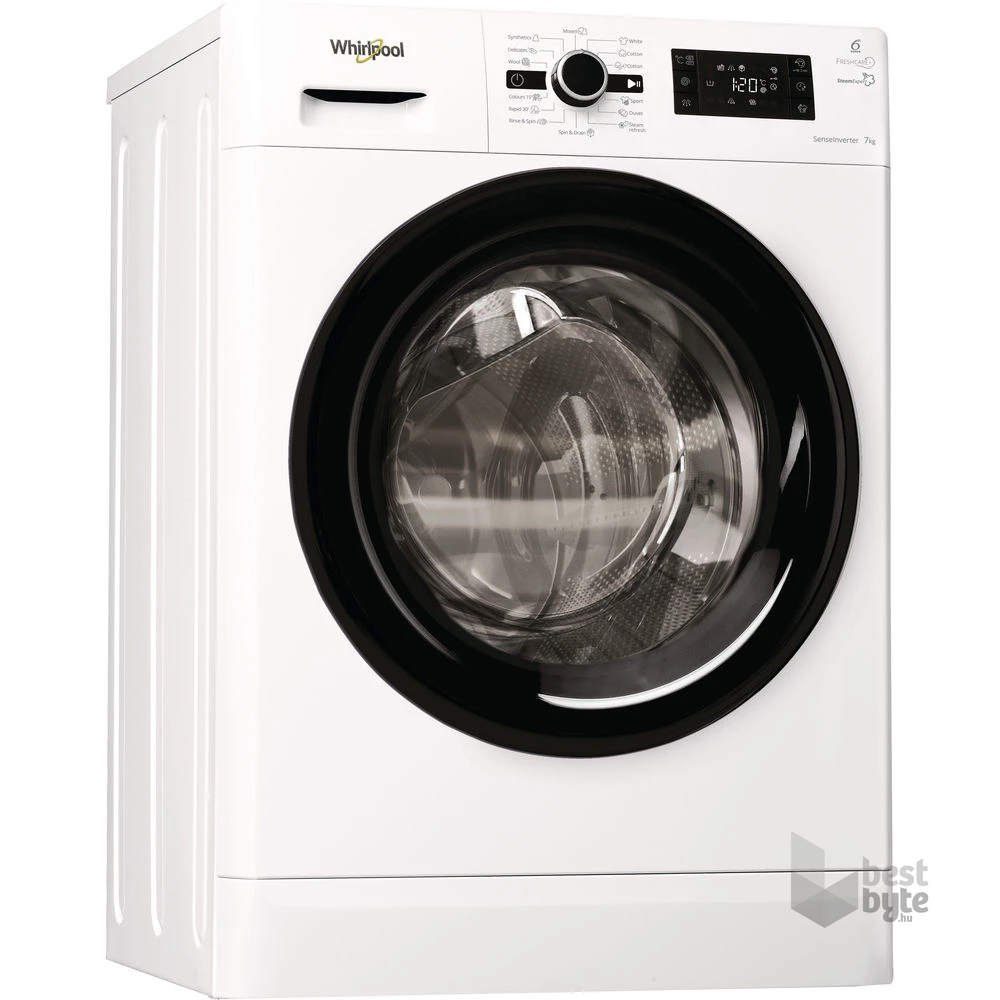 Whirlpool FWSG 71283BV EE fehér, elöltöltős, keskeny, max.1200ford., 7 kg, mosógép