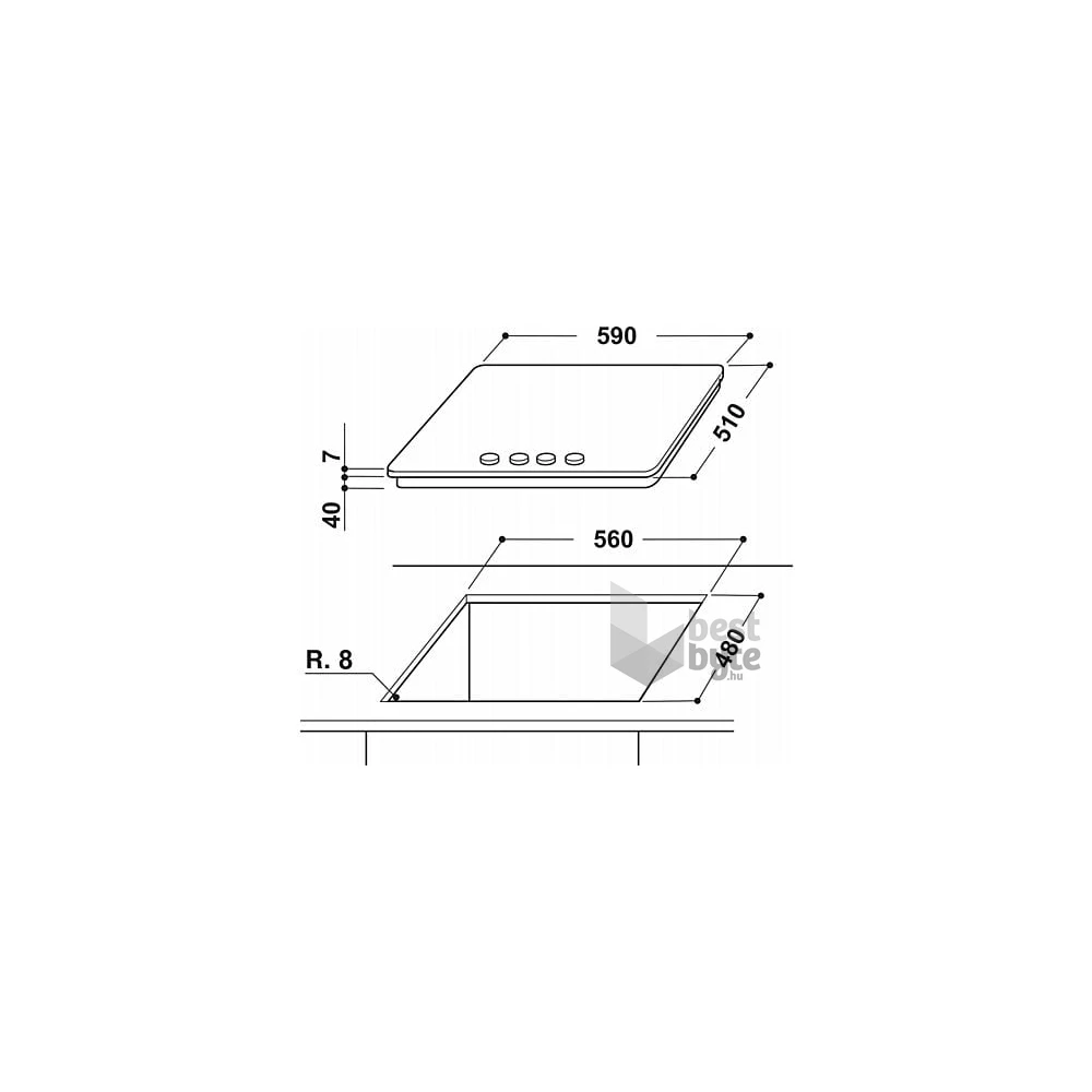 Whirlpool GMWL 628/IXL EE inox, beépíthető, gáz, főzőzóna: 3 +1 wok égőfej, beépíthető méret: 56cm, főzőlap