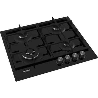 Whirlpool GOFL 629/NB fekete, beépíthető, gáz, főzőzóna: 4 +1 wok égőfej, beépíthető méret: 56cm, főzőlap