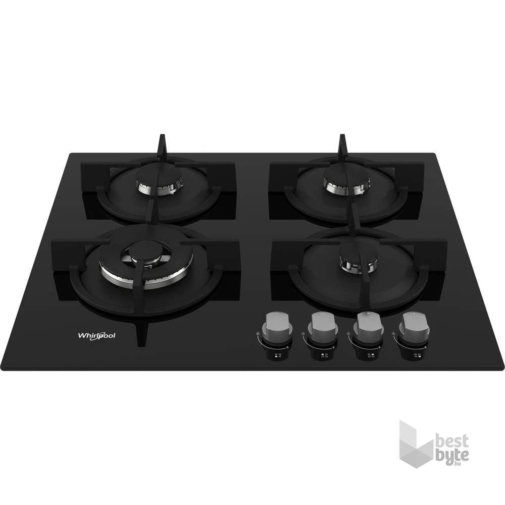 Whirlpool GOR 625/NB1 fekete, beépíthető, gáz, főzőzóna: 4, beépíthető méret: 56cm, főzőlap