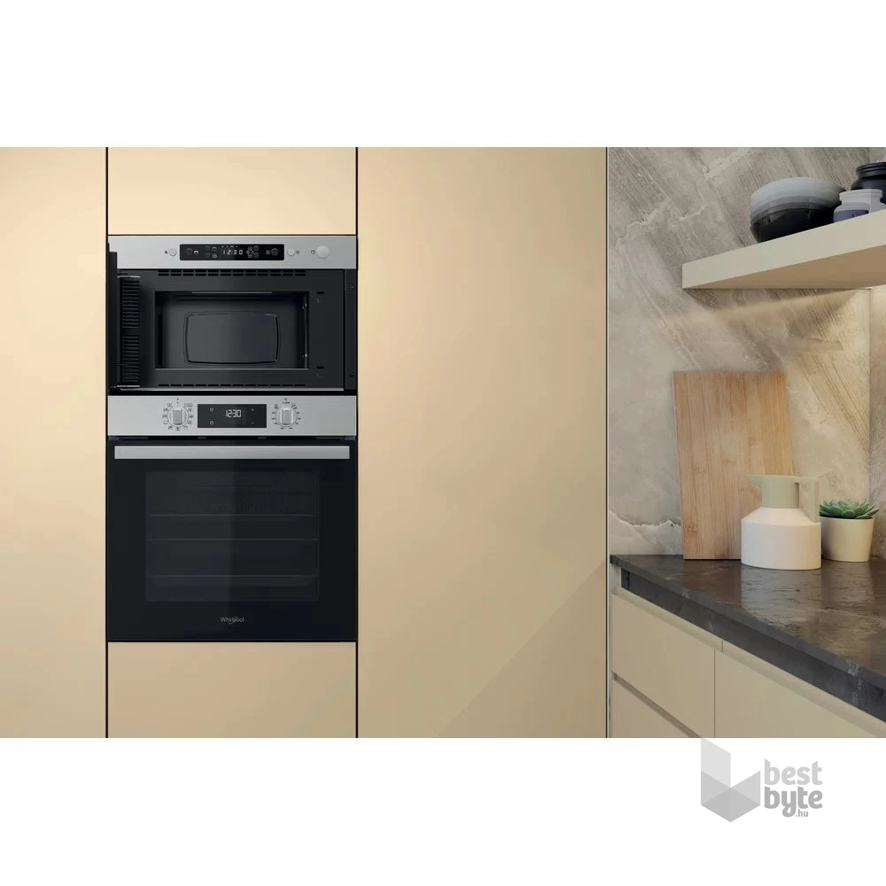 Whirlpool MBNA920X 750W 22L inox beépíthető mikrohullámú sütő
