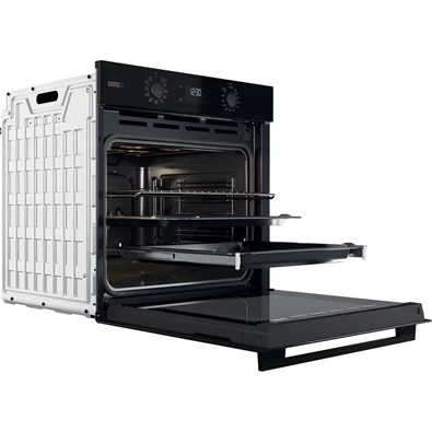 Whirlpool OMSK58RU1SB fekete, beépíthető, sütőtér: 71L, grill, pirolitikus, sütő