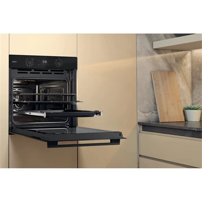 Whirlpool OMSK58RU1SB fekete, beépíthető, sütőtér: 71L, grill, pirolitikus, sütő