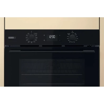 Whirlpool OMSK58RU1SB fekete, beépíthető, sütőtér: 71L, grill, pirolitikus, sütő