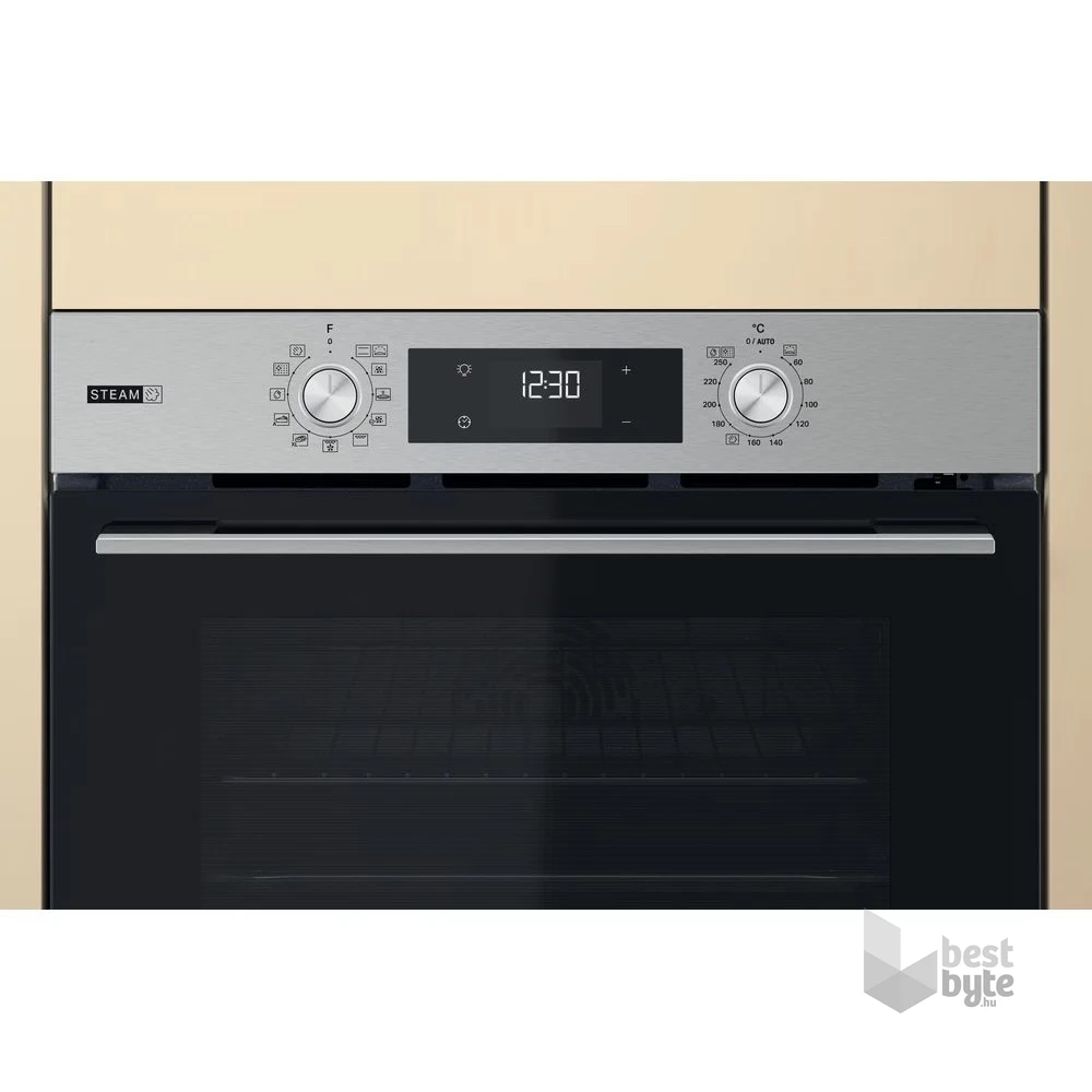 Whirlpool OMSK58RU1SX inox, beépíthető, sütőtér: 71L, grill, pirolitikus, sütő