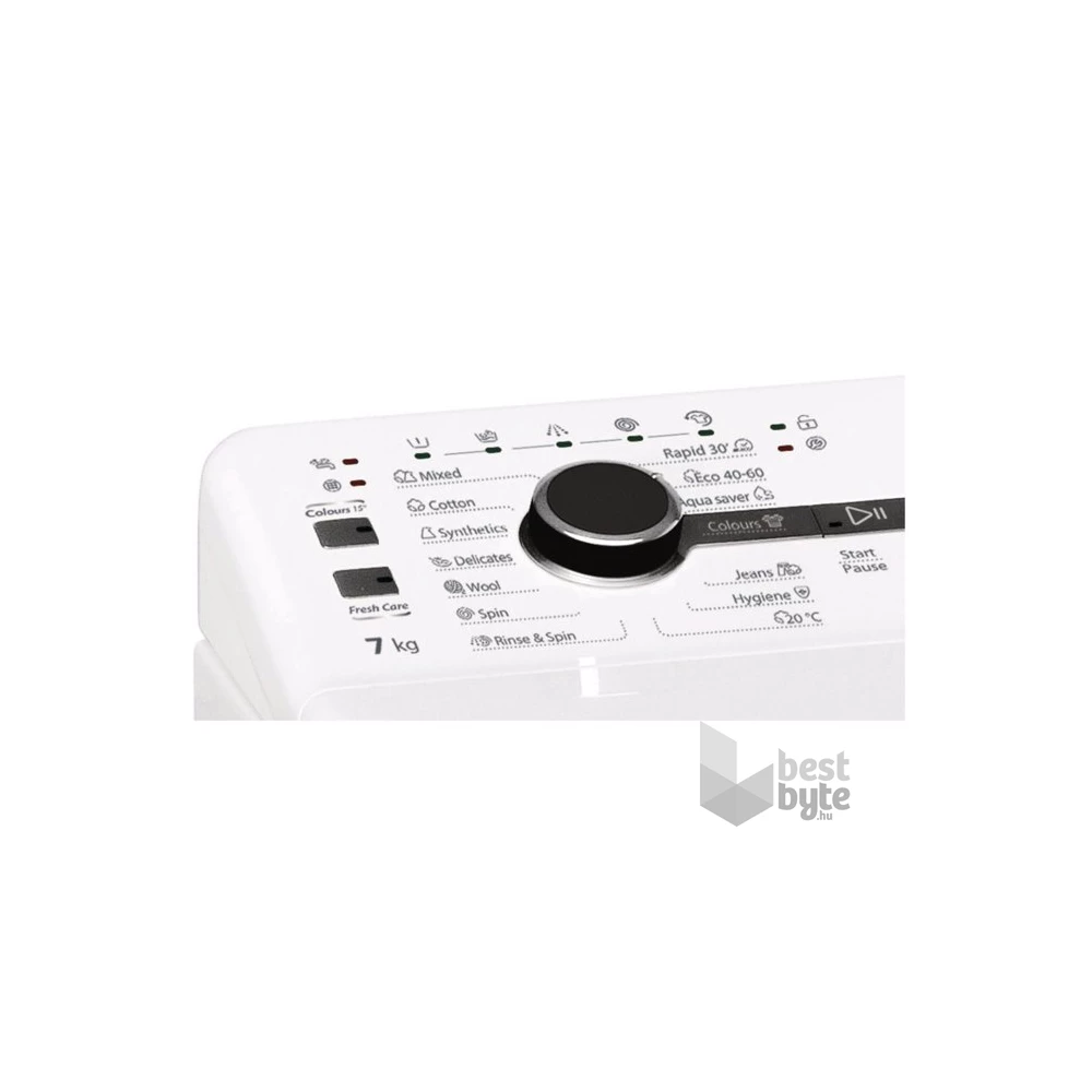 Whirlpool TDLRB 7222BS EU/N fehér, felültöltős, max.1200ford., 7 kg, mosógép