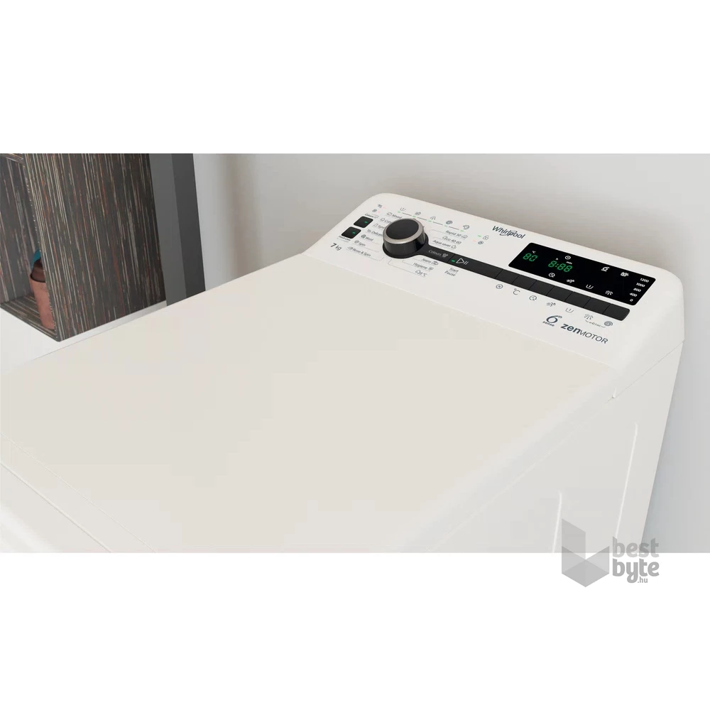Whirlpool TDLRB 7222BS EU/N fehér, felültöltős, max.1200ford., 7 kg, mosógép