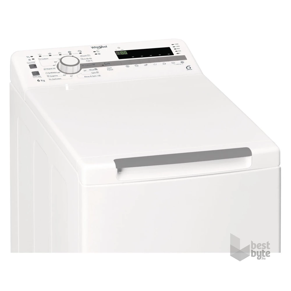 Whirlpool TDLR 6230SS EU/N fehér, felültöltős, max.1200ford., 6 kg, mosógép