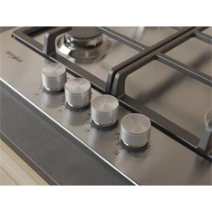 Whirlpool TKRL 661 IX EU inox, beépíthető, gáz, főzőzóna: 3 +1 wok égőfej, beépíthető méret: 56cm, főzőlap