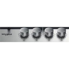 Whirlpool TKRL 661 IX EU inox, beépíthető, gáz, főzőzóna: 3 +1 wok égőfej, beépíthető méret: 56cm, főzőlap