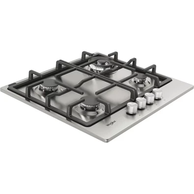 Whirlpool TKRL 661 IX EU inox, beépíthető, gáz, főzőzóna: 3 +1 wok égőfej, beépíthető méret: 56cm, főzőlap