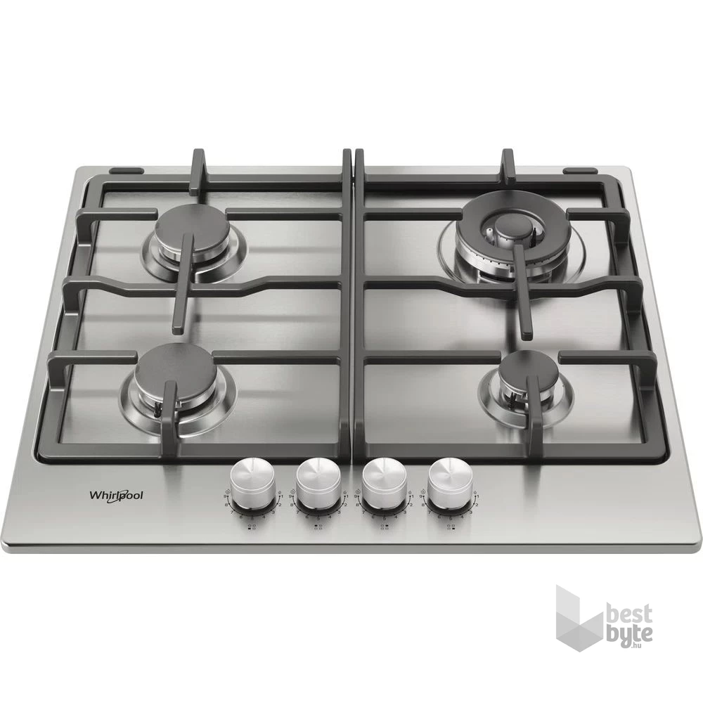 Whirlpool TKRL 661 IX EU inox, beépíthető, gáz, főzőzóna: 3 +1 wok égőfej, beépíthető méret: 56cm, főzőlap