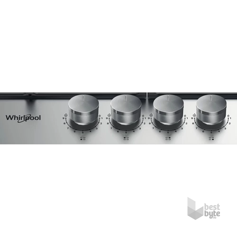 Whirlpool TKRL 661 IX EU inox, beépíthető, gáz, főzőzóna: 3 +1 wok égőfej, beépíthető méret: 56cm, főzőlap