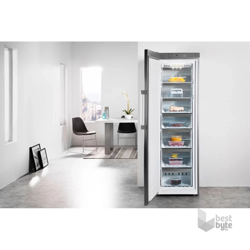 Whirlpool UW8 F2CXBI N2 inox, Fagyasztó:259L, No frost fagyasztószekrény (Használt - B)