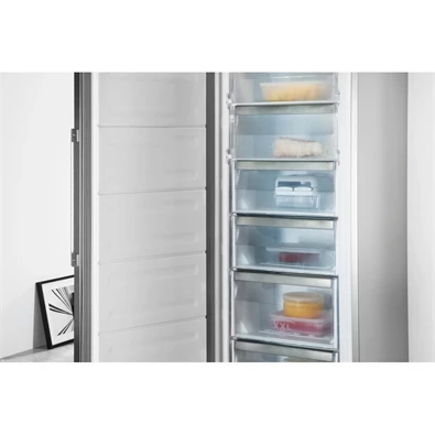 Whirlpool UW8 F2CXBI N2 inox, Hűtő:L, Fagyasztó:259L, No frost fagyasztószekrény (Használt - A)
