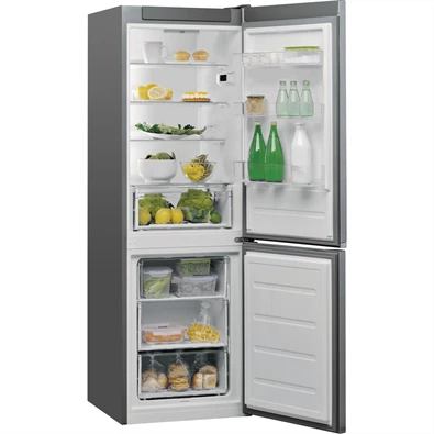 Whirlpool W5 821EOX 2 inox, alulfagyasztós, Hűtő:228L, Fagyasztó:111L, Stop frost hűtőszekrény