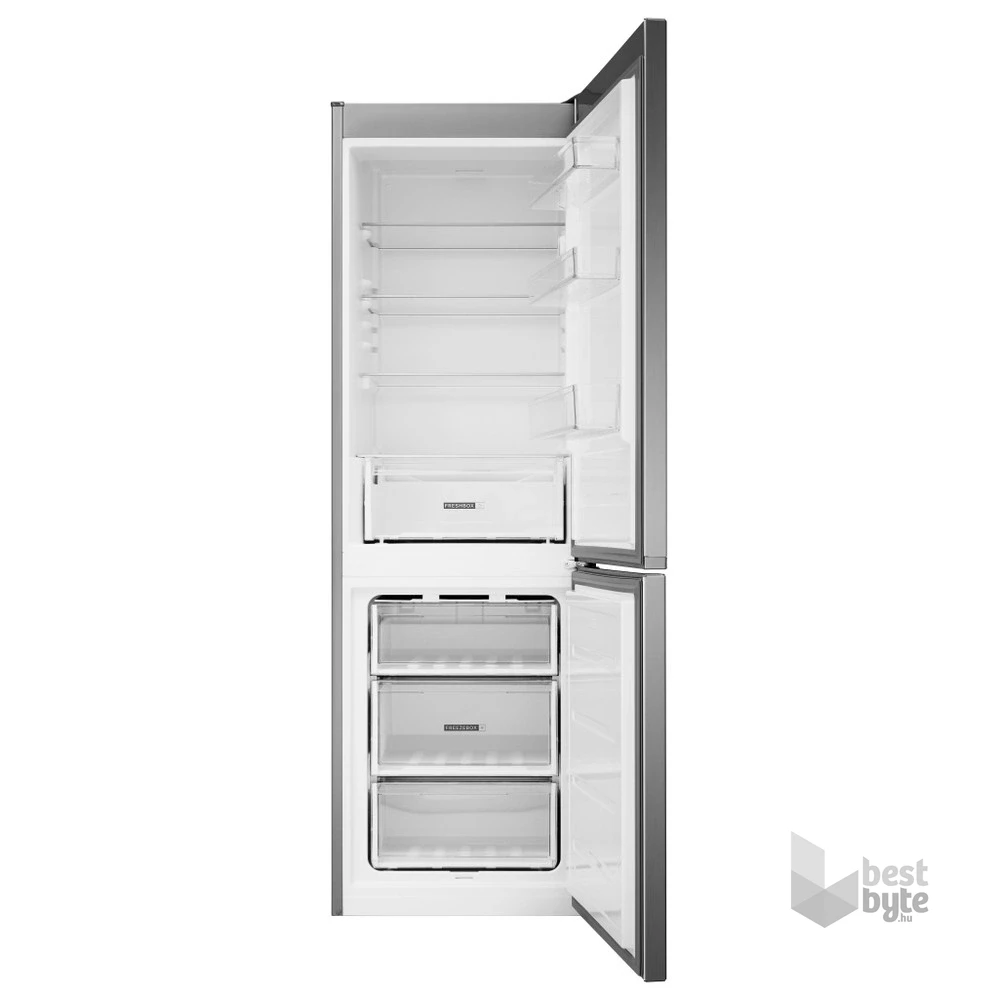 Whirlpool W5 821EOX 2 inox, alulfagyasztós, Hűtő:228L, Fagyasztó:111L, Stop frost hűtőszekrény