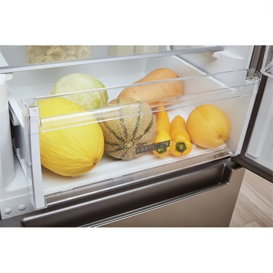 Whirlpool W5 821EOX 2 inox, alulfagyasztós, Hűtő:228L, Fagyasztó:111L, Stop frost hűtőszekrény
