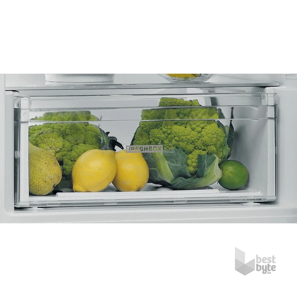 Whirlpool W5 821EOX 2 inox, alulfagyasztós, Hűtő:228L, Fagyasztó:111L, Stop frost hűtőszekrény