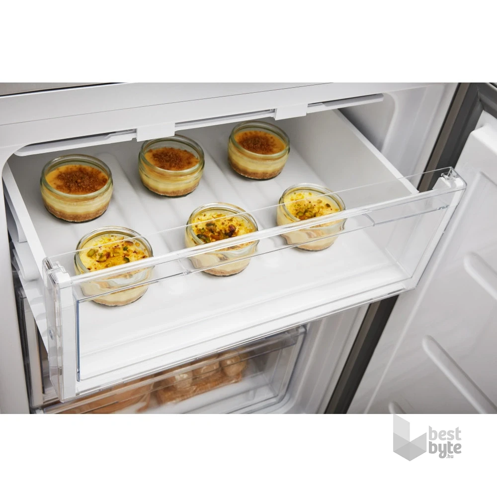 Whirlpool W5 821EOX 2 inox, alulfagyasztós, Hűtő:228L, Fagyasztó:111L, Stop frost hűtőszekrény
