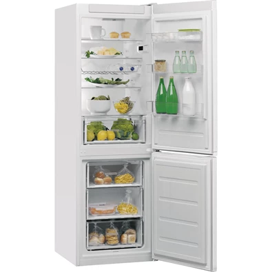 Whirlpool W5 821 EW2 fehér, alulfagyasztós, Hűtő:228L, Fagyasztó:111L, Stop frost hűtőszekrény