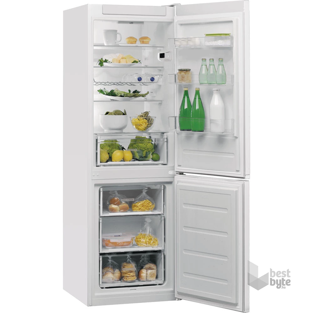 Whirlpool W5 821 EW2 fehér, alulfagyasztós, Hűtő:228L, Fagyasztó:111L, Stop frost hűtőszekrény