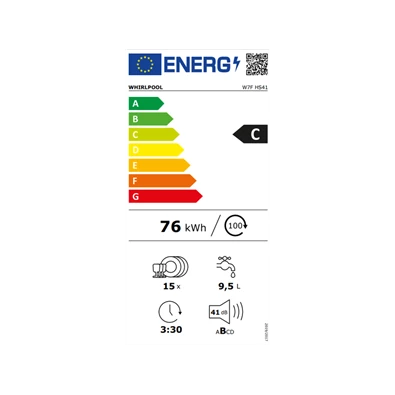 Whirlpool W7F HS41 15 terítékes mosogatógép