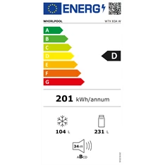 Whirlpool W7X 83A W alulfagyasztós hűtőszekrény