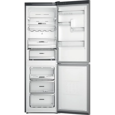 Whirlpool W7X 83T MX inox, alulfagyasztós, Hűtő:231L, Fagyasztó:104L, No frost hűtőszekrény