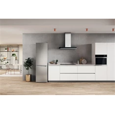 Whirlpool W7X 92I OX inox, alulfagyasztós, Hűtő:263L, Fagyasztó:104L, No frost hűtőszekrény