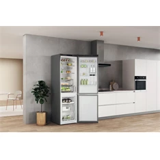 Whirlpool W7X 92I OX inox, alulfagyasztós, Hűtő:263L, Fagyasztó:104L, No frost hűtőszekrény