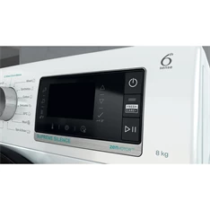 Whirlpool W7X W845WB EE fehér, elöltöltős, max.1400ford., 8 kg, mosógép