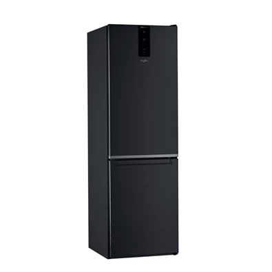 Whirlpool W7 821O K fekete, alulfagyasztós, Hűtő:239L, Fagyasztó:104L, Total No frost hűtőszekrény