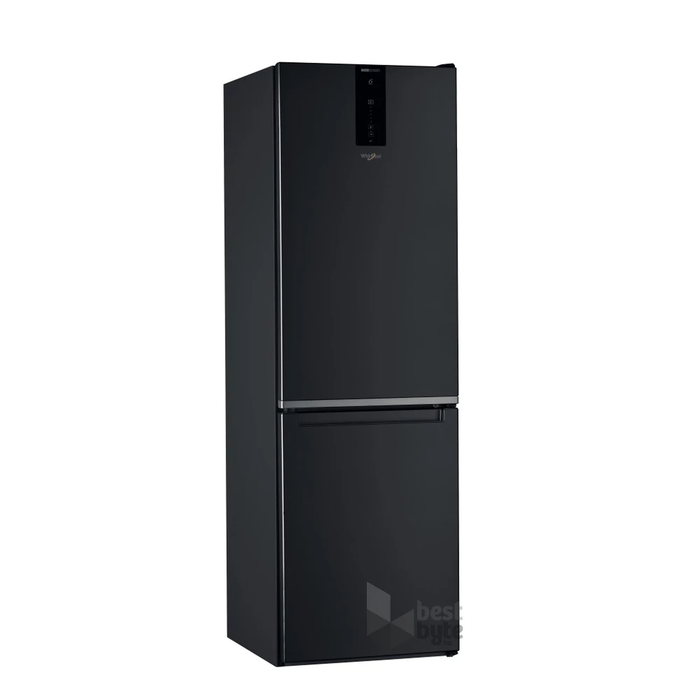 Whirlpool W7 821O K fekete, alulfagyasztós, Hűtő:239L, Fagyasztó:104L, Total No frost hűtőszekrény