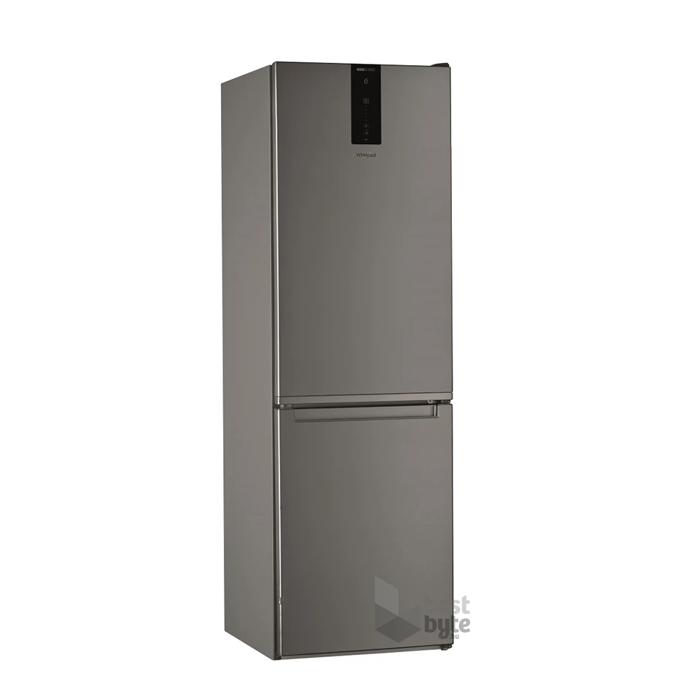Whirlpool W7 821O OX inox, alulfagyasztós, Hűtő:239L, Fagyasztó:104L, No frost hűtőszekrény