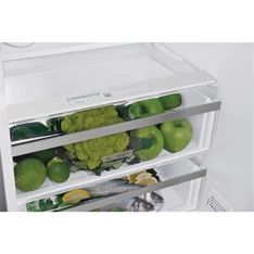 Whirlpool W7 921O OX H inox, alulfagyasztós, Hűtő:264L, Fagyasztó:104L, No frost hűtőszekrény