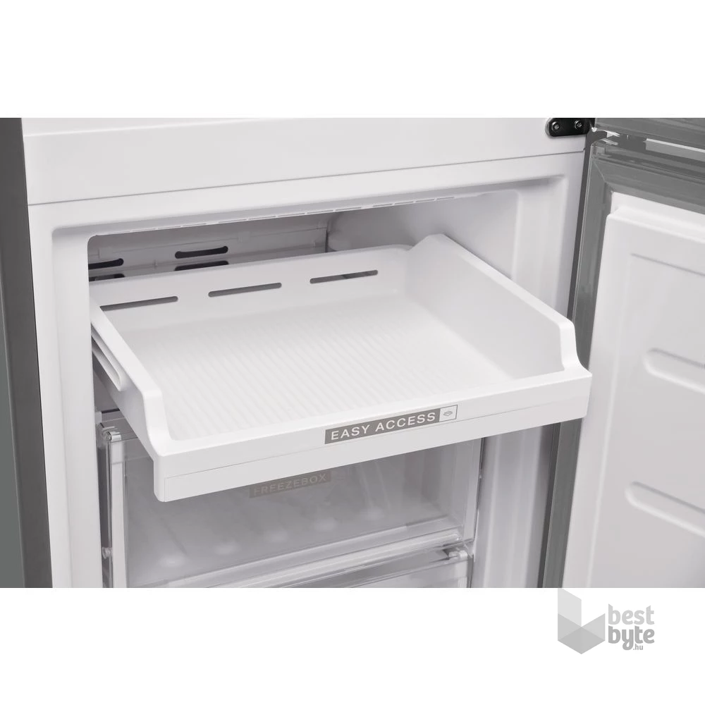 Whirlpool W7 921O OX H inox, alulfagyasztós, Hűtő:264L, Fagyasztó:104L, No frost hűtőszekrény