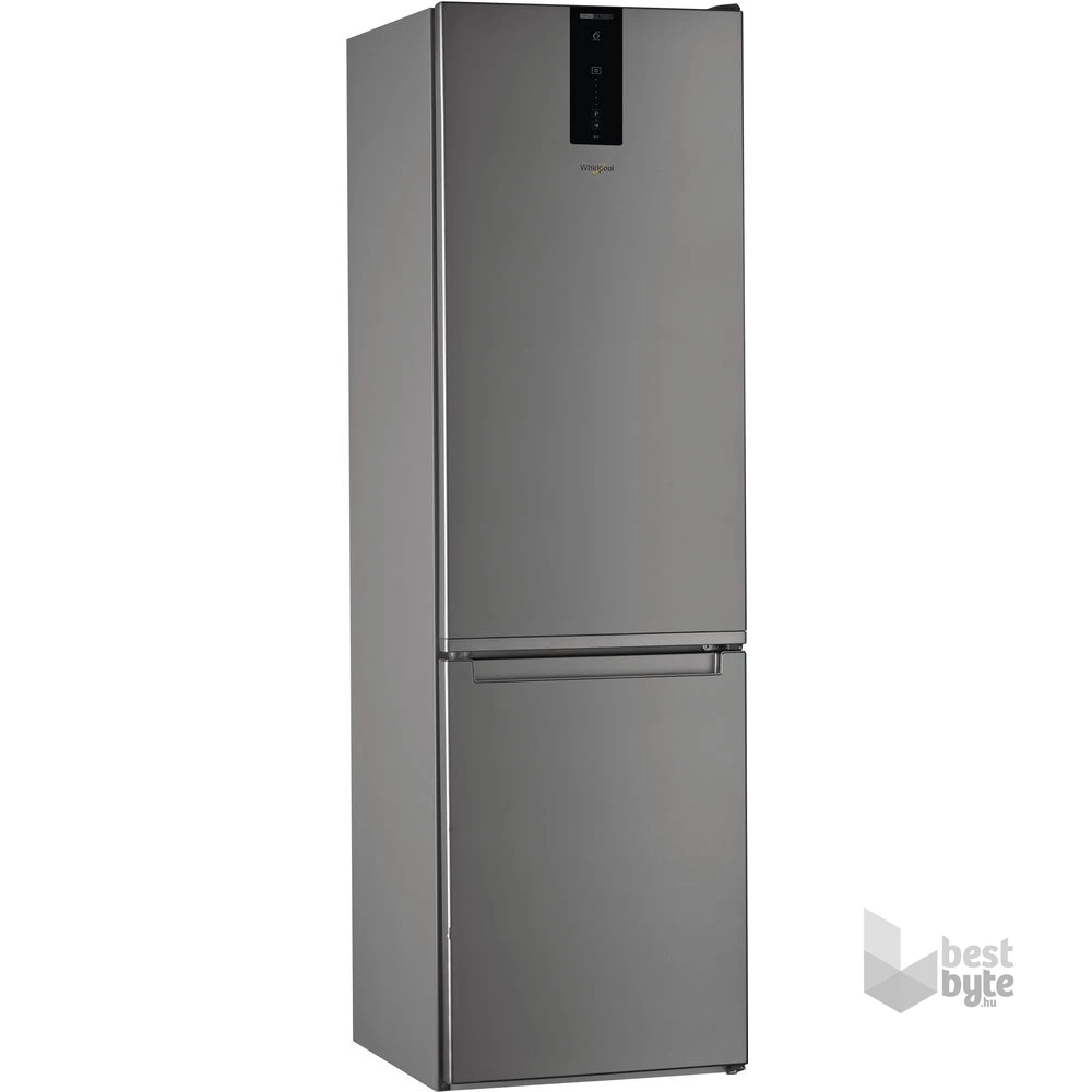Whirlpool W7 921O OX inox, alulfagyasztós, Hűtő:254L, Fagyasztó:104L, No frost hűtőszekrény